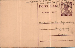 India Postal Stationery George VI 1/2A To Kanpur - Postcards