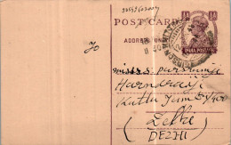 India Postal Stationery George VI 1/2A Girson Cds To Delhi - Postales