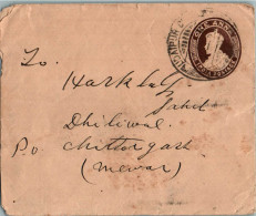 India Postal Stationery George VI 1A To Marwar Udaipur Cds - Postkaarten