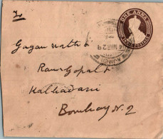 India Postal Stationery George VI 1A To Bombay Kalbadevi - Postkaarten