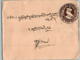 India Postal Stationery George VI 1A To Ajmer - Postkaarten