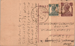 India Postal Stationery George VI 1/2A  - Postcards