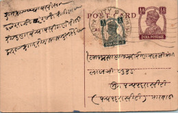 India Postal Stationery George VI 1/2A  - Cartes Postales