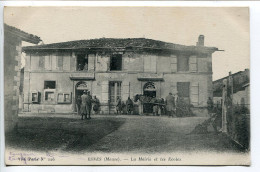 MEUSE CPA Ecrite En 1916 * ESNES La Mairie Et Les Ecoles ( Animée Soldats Cheval ) - Andere & Zonder Classificatie