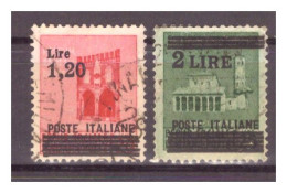 ITALIA 1945 Luogotenenza - Franc. Del 1944 Monumenti Distrutti Con Sovrastampa - Afgestempeld