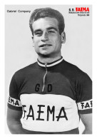 PHOTO CYCLISME REENFORCE GRAND QUALITÉ ( NO CARTE ), GABRIEL COMPANY TEAM FAEMA 1958 ( FORMAT 10,5 X 15 ) - Wielrennen