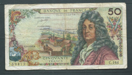 BILLET   France 50 Cinquante Francs RACINE - 2-4-1970  -  69475 C.164 - Laura 6524 - 50 F 1962-1976 ''Racine''