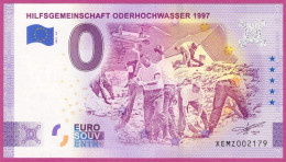 0-Euro XEMZ 34 2021 HILFSGEMEINSCHAFT ODERHOCHWASSER 1997 - SERIE DEUTSCHE EINHEIT - Privéproeven