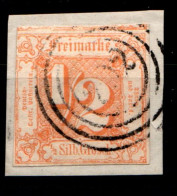 Thurn & Taxis 28 Gestempelt 1seitig Berührt, Oben überrandig #GT899 - Used