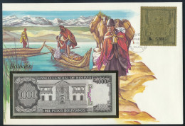 Geldschein Banknote Banknotenbrief Bolivien 1990 Schön Und Exotisches Motiv - Other & Unclassified