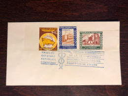 DOMINICAN REP. FDC COVER 1950 YEAR SANITARY HOSPITAL MEDICAL SCHOOL HEALTH MEDICINE STAMPS - Repubblica Domenicana