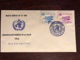 DOMINICAN REP. FDC COVER 1966 YEAR WHO OMS  HEALTH MEDICINE STAMPS - República Dominicana