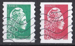 France -  Adhésifs  (autocollants )  Y&T N °  Aa   1598  Et  1599  Oblitérés - Oblitérés