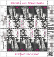 Stamps Kyrgyzstan 2020 MNH - Small Sheet. 158L. Online Chess Olympiad. - Kirghizistan