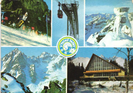 HIGH TATRAS, MULTIPLE VIEWS, ARCHITECTURE, MOUNTAIN, CABLE CAR, SKI RESORT, SLOVAKIA, POSTCARD - Slowakije