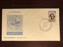 DOMINICAN REP. FDC COVER 1973 YEAR PAHO WHO HEALTH MEDICINE STAMPS - Dominican Republic