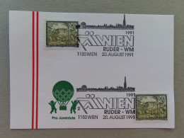 Österreich Pro Juventute - Mit Sonderstempel 20. August 1991, Ruder WM 1991 (Nr.1874) - Sonstige & Ohne Zuordnung