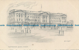 R118162 Buckingham Palace. London. W. Barton. Pencil Sketch - Otros & Sin Clasificación