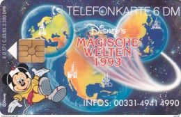 GERMANY(chip) - Disney's Magische Welten 1993, Disneyland Resort(O 571 C), Tirage 3300, 03/93, Used - O-Serie : Serie Clienti Esclusi Dal Servizio Delle Collezioni