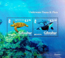 Gibraltar 2024, Europa - Underwater Flora And Fauna, MNH S/S - Gibraltar