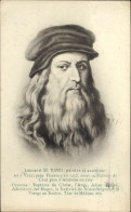 Artiste CPA Maler Leonardo Da Vinci, Portrait - Historical Famous People