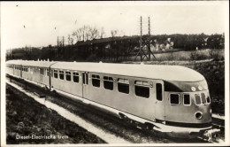 CPA Niederländische Eisenbahn, Diesellokomotive - Trenes