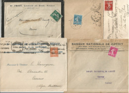 Lot D'enveloppes Affranchies Avec Timbre Semeuse Camée + Lot Cartes-lettres - 1906-38 Semeuse Con Cameo