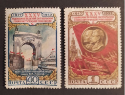 1952. 35 Jahrestag Der Oktoberrevolution. Mi: 1646-47. - Unused Stamps