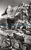 R118241 Murren Mit Allmendhubelbahn Eiger Und Monch. Photoglob. 1956 - World