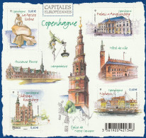 France 2012 Capitales Européennes Copenhague Danemark Bloc Feuillet N°f4637 Neuf** - Mint/Hinged