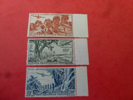 Afrique Equatoriale Française N° 50 51 52 Poste Aérienne Neuf ** Bord De Feuille - Unused Stamps