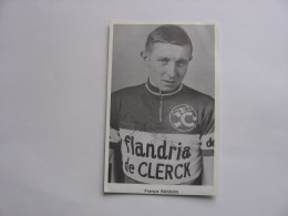 Cyclisme  -  Autographe - Carte Signée Francis Rasson - Ciclismo