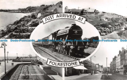 R118288 Just Arrived At Folkestone. Multi View. Valentine. RP. 1963 - World