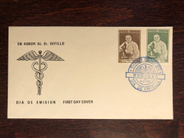 DOMINICAN REP. FDC COVER 1975 YEAR DOCTOR DEFILLO HEALTH MEDICINE STAMPS - República Dominicana