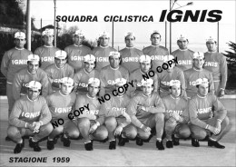 PHOTO CYCLISME REENFORCE GRAND QUALITÉ ( NO CARTE ), GROUPE TEAM IGNIS 1959 - Wielrennen