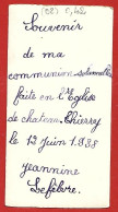 Image Religieuse Château-Thierry (02) 12-06-1938 Jeannine Lefèbvre 2scans Anges - Santini