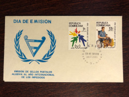 DOMINICAN REP. FDC COVER 1981 YEAR DISABLED PEOPLE HEALTH MEDICINE STAMPS - Dominicaine (République)