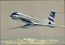CPA Polskie Linie Lotnicze, LOT, Passagierflugzeug Tupolev Tu 134, Polish Airlines - Sonstige & Ohne Zuordnung