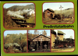 CPA Schmalspurbahn Wolkenstein Jöhstadt, Preßnitztalbahn, Steinbach, Mayer Lokomotive IV K - Eisenbahnen
