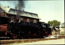 CPA Deutsche Eisenbahn, Güterzug-Tenderlokomotive 86 1501-5 Der Deutschen Reichsbahn, Crottendorf - Treni