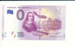 2019-1 - Billet Souvenir - 0 Euro - CURAÇAO - WILLEMSTAD WORLD HERITAGE - PEAF -  n°  1722 - Private Proofs / Unofficial