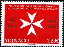 MONACO 2024 EVENTS 50 Years Of The Minegasque Association Of The Soverign Military Order Of Malta - Fine Stamp MNH - Ungebraucht
