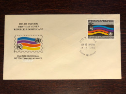 DOMINICAN REP. FDC COVER 1981 YEAR TELECOMMUNICATIONS AND HEALTH MEDICINE STAMPS - Dominicaanse Republiek