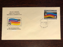 DOMINICAN REP. FDC COVER 1981 YEAR TELECOMMUNICATIONS AND HEALTH MEDICINE STAMPS - Repubblica Domenicana