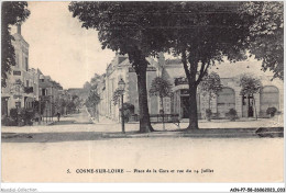 ACNP7-58-0575 - COSNE-SUR-LOIRE - Place De La Gare Et Rue Du 14 Juillet  - Cosne Cours Sur Loire