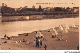 ACNP7-58-0563 - COSNE-SUR-LOIRE - Les Bords De La Loire - La Plage  - Cosne Cours Sur Loire