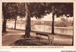 ACNP7-58-0562 - COSNE-SUR-LOIRE - Pont - Les Bords De L'eau Et Promenade Des Marronniers  - Cosne Cours Sur Loire