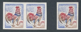 CA-145: FRANCE:  Non Dentelé N°1331a*(paire)       1331a**(2ème Choix) - Unused Stamps