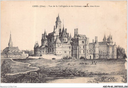 ADEP8-60-0665 - CREIL - Vue De La Collègiale Et Du Château Avant Démolition  - Creil