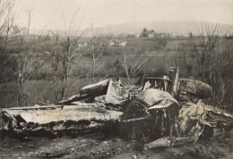 01 - BOURG - ACCIDENT D' AVION Dans Lequel Périt Maryse HILTZ FEMME PILOTE - FEVRIER 1946 - PHOTO ANCIENNE (13x18cm) - Luchtvaart